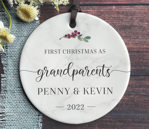 Personalized Grandparents First Christmas Ornament - Berries
