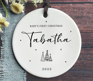 Personalized Unisex Baby's First Christmas Ornament