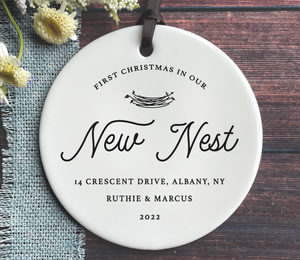 New Nest Ornament - First Christmas in New Home 2022