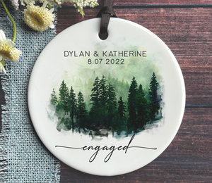 Couples Engagement Ornament - Engaged Christmas 2022