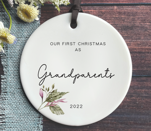 First Christmas As Grandparents - Christmas Grandparent Ornament 2022