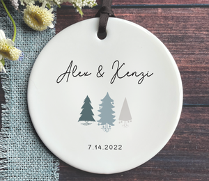 Couples Christmas Ornament - Couples Names 2022