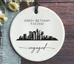 Los Angeles Engagement Ornament - Engaged Christmas 2022