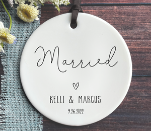 Married Christmas Ornament - First Christmas Married Ornament 2022