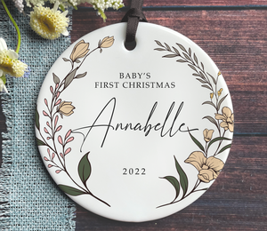 Baby's First Christmas Ornament - Baby Name Ornament 2022