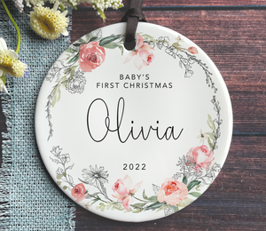 Baby Name Ornament - Baby's First Christmas Ornament 2022