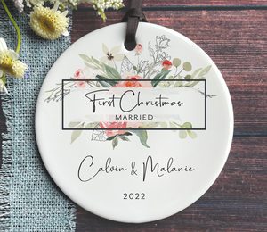 First Christmas Married Ornament - Marriage Ornament 2022