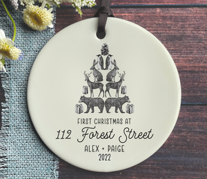 New Home Christmas Ornament - Personalized Address Ornament 2022